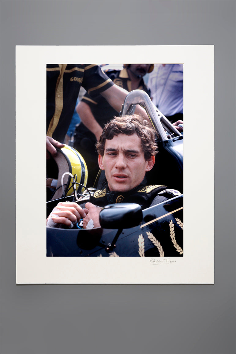 Ayrton Senna Lotus 1986. Portrait 1 .  Code No 032.